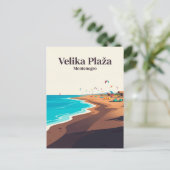 Carte Postale Long Beach (Velika Plaža) Monténégro (Debout devant)