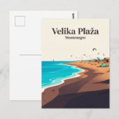 Carte Postale Long Beach (Velika Plaža) Monténégro (Devant / Derrière)