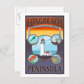 Carte Postale Long Beach, Washington Travel (Devant / Derrière)