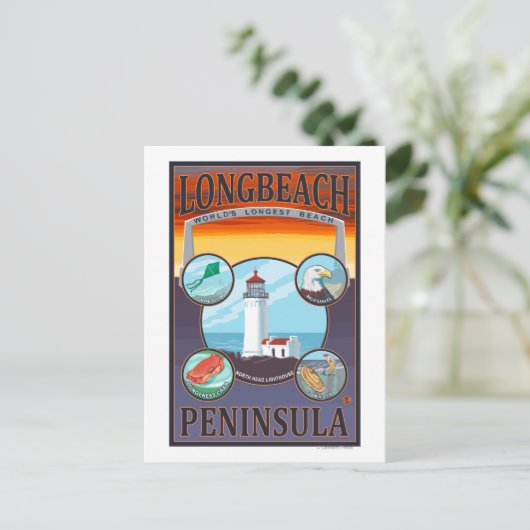 Carte Postale Long Beach, Washington Travel (Debout devant)
