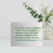 Carte Postale Long Distance Relationship Quote Postcard | Miles (Debout devant)