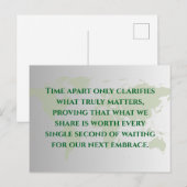 Carte Postale Long Distance Relationship Quote Postcard | Miles (Devant / Derrière)