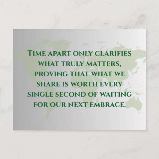 Carte Postale Long Distance Relationship Quote Postcard | Miles (Devant)
