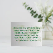 Carte Postale Long Distance Relationship Quote Postcard | Miles (Debout devant)