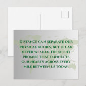 Carte Postale Long Distance Relationship Quote Postcard | Miles (Devant / Derrière)