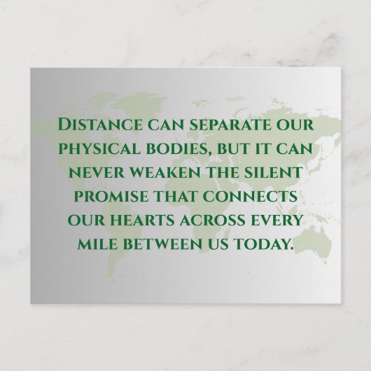 Carte Postale Long Distance Relationship Quote Postcard | Miles (Devant)