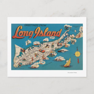 Carte Postale Long Island, New York - Salutations de