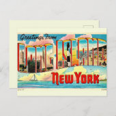 Carte postale Long Island Retro (Devant / Derrière)