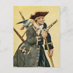 Carte Postale "Long John Silver" de "Treasure Island"