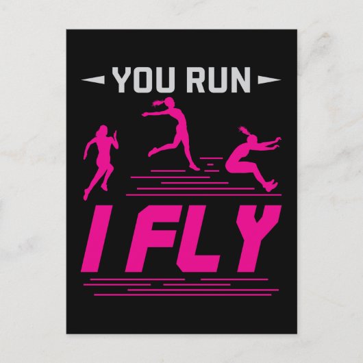 Carte Postale Long Jump Jumper Femmes Vous Diriger Je Voler (Devant)