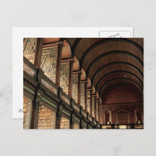 Carte Postale Long Room Trinity College (Devant / Derrière)