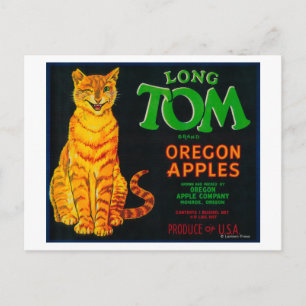 Carte Postale Long Tom Apple Crate Label Monroe, OU