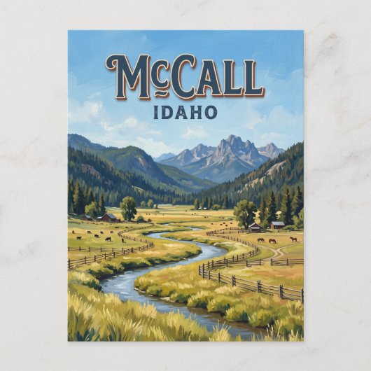 Carte Postale Long Valley McCall Idaho (Devant)