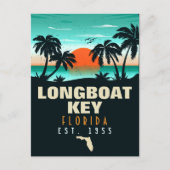 Carte Postale Longboat Key Florida Retro Sunset Souvenirs 60s (Devant)