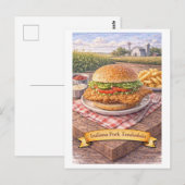 Carte Postale Longe de porc de l'Indiana (Série de cuisine améri (Devant / Derrière)