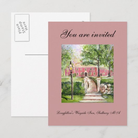Carte Postale Longfellow's Wayside Inn - Invitation (Devant / Derrière)