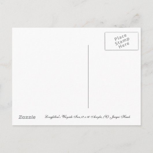 Carte Postale Longfellow's Wayside Inn - Invitation (Dos)