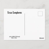 Carte Postale Longhorns du Texas (Dos)