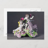 Carte Postale Longton Hall group, deux putti avec chèvre, vers 1 (Devant / Derrière)