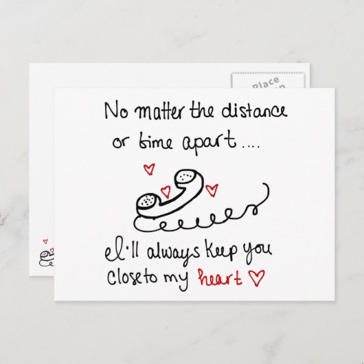 Carte postale longue distance (Devant / Derrière)