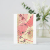 Carte postale longue en fleurs de prune (Debout devant)