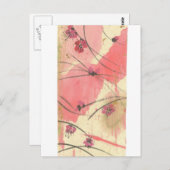 Carte postale longue en fleurs de prune (Devant / Derrière)