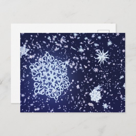 Carte postale longue nuit d'hiver (Devant / Derrière)