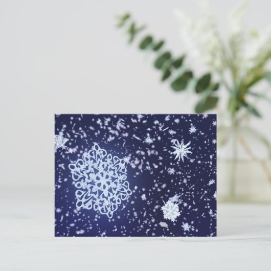 Carte postale longue nuit d'hiver (Debout devant)