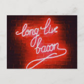 Carte Postale Longue vie Bacon néon signe, amant Bacon (Devant)