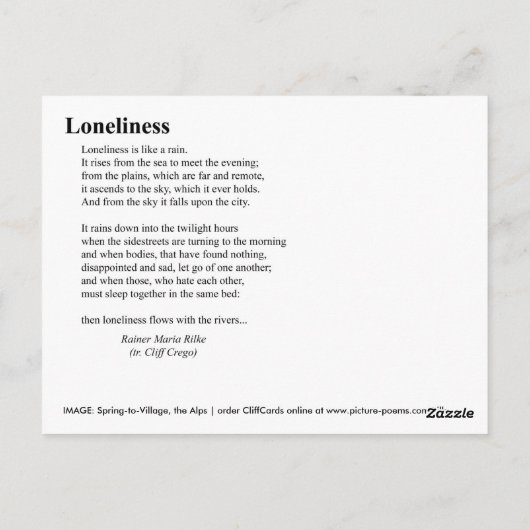 CARTE POSTALE LONGUEUR (Dos)