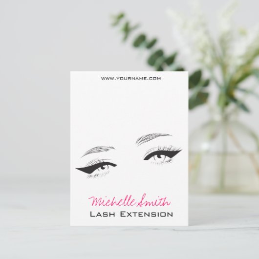 Carte Postale Longueur des cils face long oeilleur Extension Las (Debout devant)