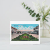 Carte Postale Longview de la scène de Broadway, WA (Debout devant)