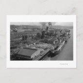 Carte Postale Longview, WA - Vue de port depuis l'air (Devant)