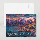 Carte Postale Longyearbyen, Svalbard Norvège (Devant / Derrière)