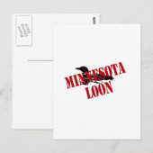 Carte Postale Loon du Minnesota (Devant / Derrière)
