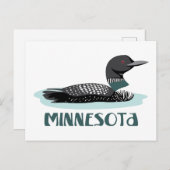 Carte Postale Loon du Minnesota (Devant / Derrière)
