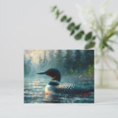 Carte Postale Loon sur le lac Moody Peinture (Debout devant)