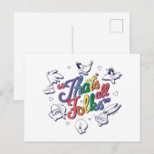 Carte Postale LOONEY TUNES™ - C'est fini les amis ! Badge de fie (Devant / Derrière)