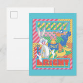 Carte Postale LOONEY TUNES™ | Joyeux et lumineux Noël (Devant / Derrière)