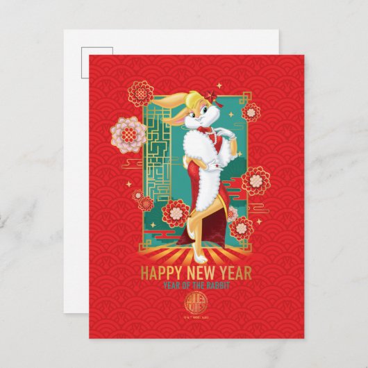 Carte Postale LOONEY TUNES™ | Lola Année du Lapin (Devant / Derrière)