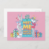 Carte Postale LOONEY TUNES™ | Retrouvez-moi sous le gui (Devant / Derrière)