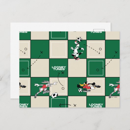 Carte Postale LOONEY TUNES™ Soccer Grid Pattern (Devant / Derrière)