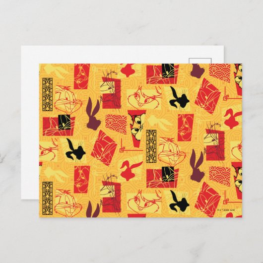 Carte Postale LOONEY TUNES™ | Year of Rabbit Pattern (Devant / Derrière)