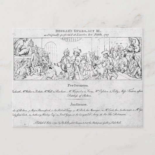 Carte Postale L'opéra du mendiant' (Devant)