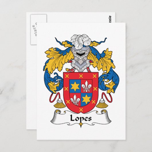 Carte Postale Lopes Family Crest (Devant / Derrière)