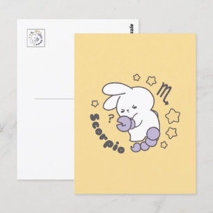 Carte Postale Loppitokki Bunny embrassant la magie du zodiaque S