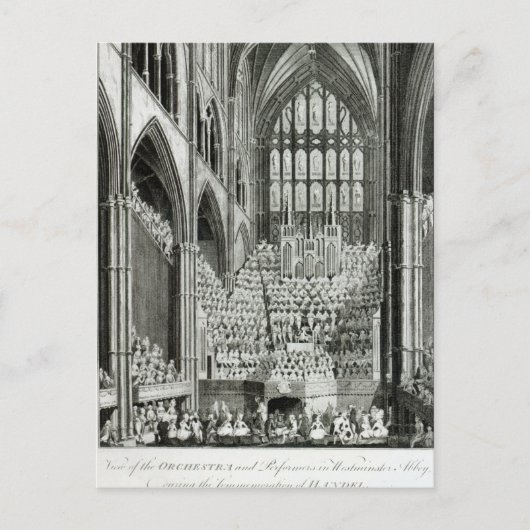 Carte Postale L'Orchestre et les Interprètes à Westminster (Devant)
