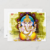 Carte postale Lord Ganesha (Devant / Derrière)