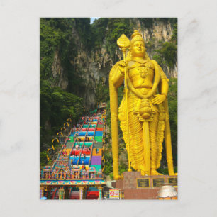 Carte Postale Lord Murugan & escaliers à Batu Caves 2
