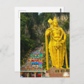 Carte Postale Lord Murugan & escaliers à Batu Caves 2 (Devant / Derrière)